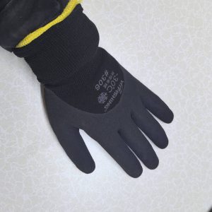 Перчатки VITFISHING черный XXL -30℃ акриловые рифленые утепленные, 2-ой облив